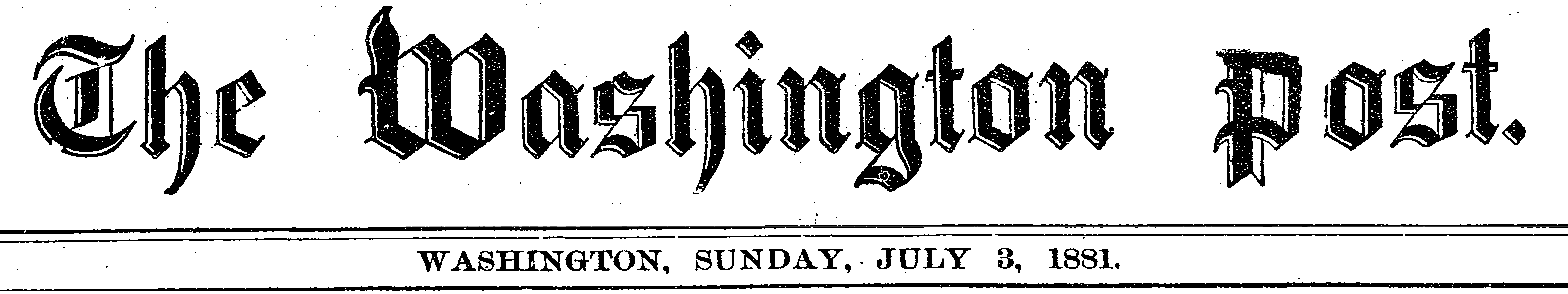 Washington Post, Sunday, July 3, 1881.