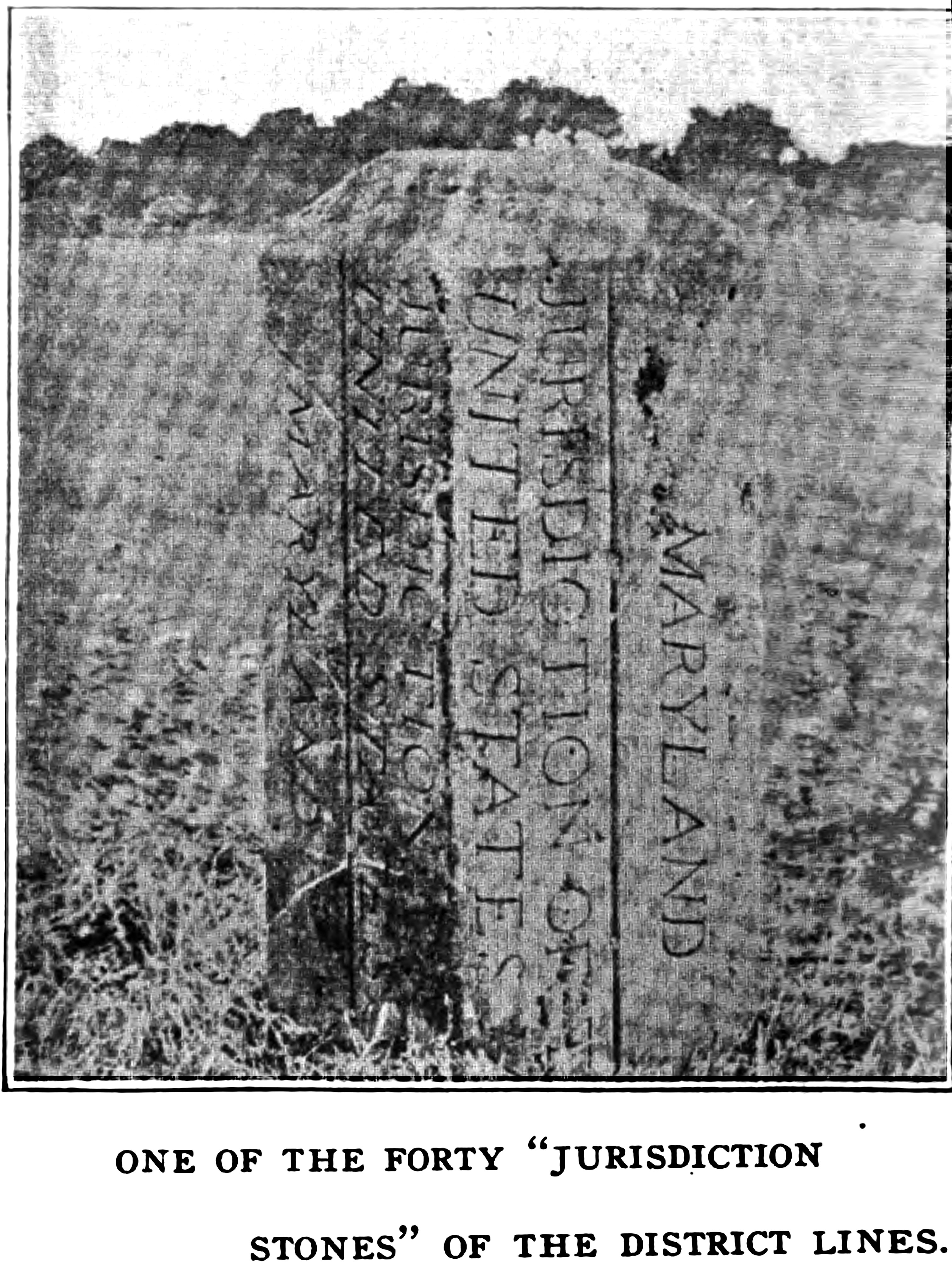 One of the forty 'Jurisdiction Stones' of the District of Columbia.